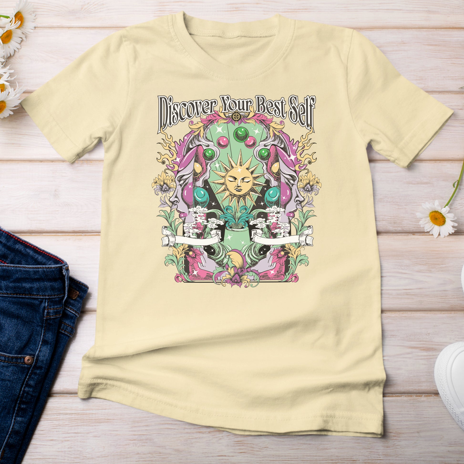 Discover Your Best Self T-shirt Light Yellow Banana Color