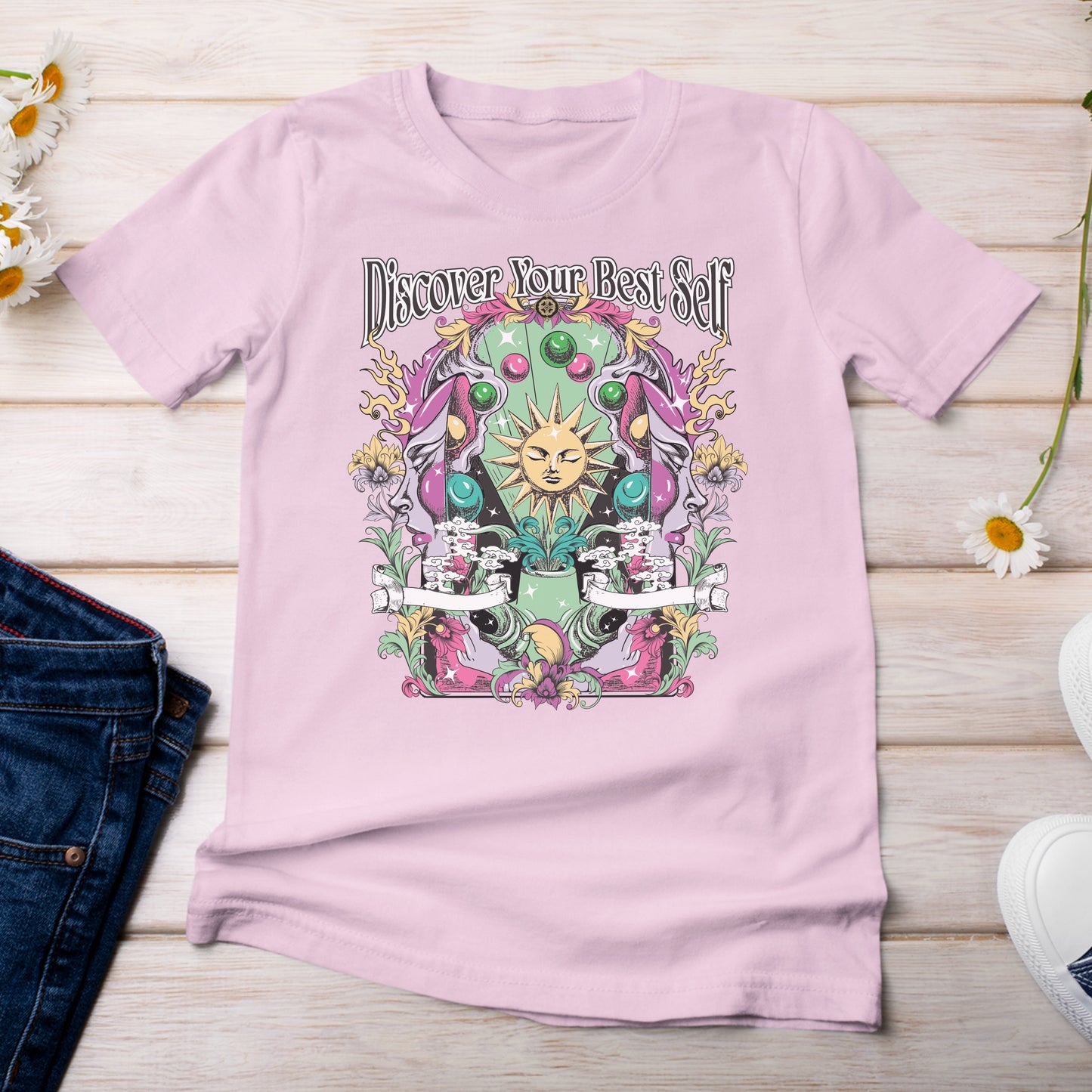 Discover Your Best Self T-shirt Light Pink Blossom Color