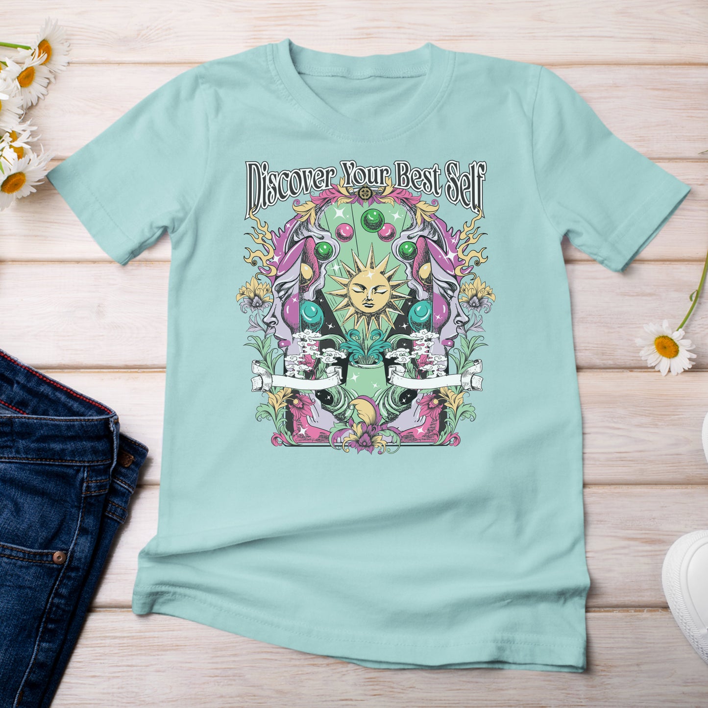 Discover Your Best Self T-shirt Chalky Mint Color