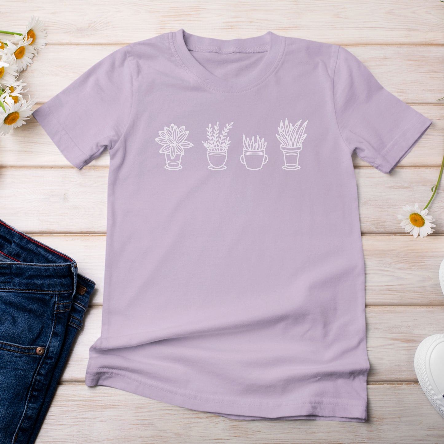 Houseplant Enthusiast T-shirt Light Lilac Orchid Color