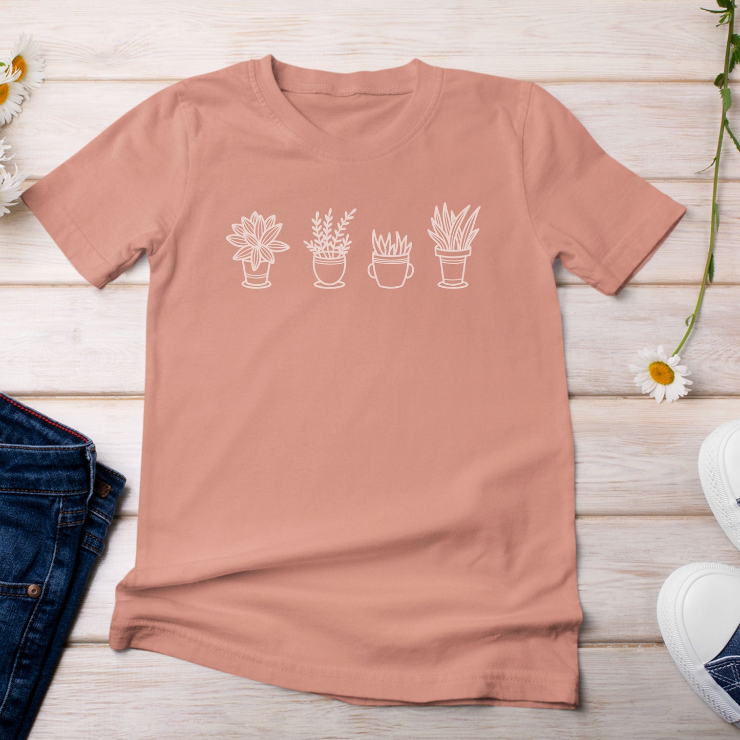 Houseplant Enthusiast T-shirt Terra Cotta Color