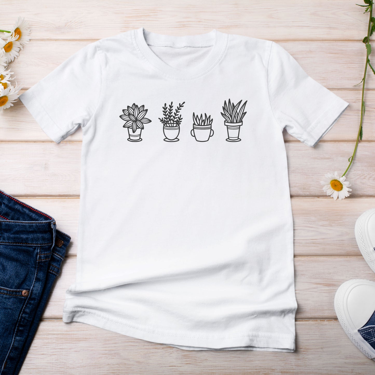 Houseplant Enthusiast T-shirt White