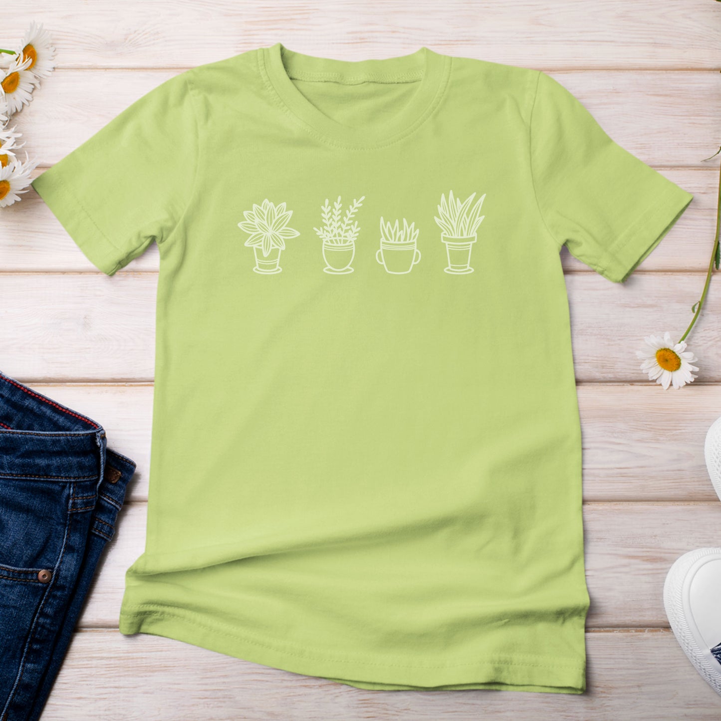 Houseplant Enthusiast T-shirt Light Green Kiwi Color