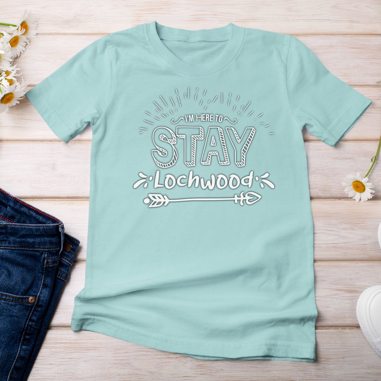 I'm Here to Stay in Lochwood T-Shirt Chalky Mint Color