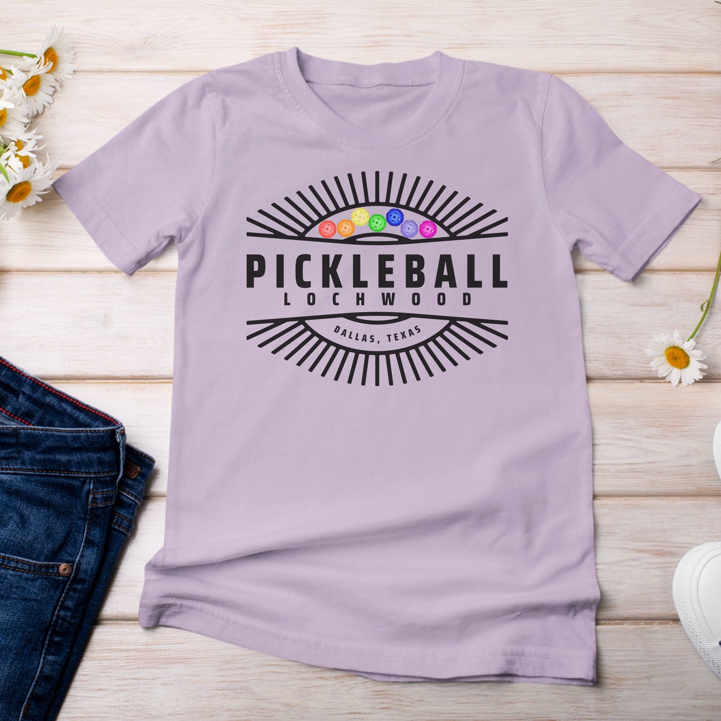 Pickleball for Lochwood Collection 101 T-shirt Lilac Orchid Color