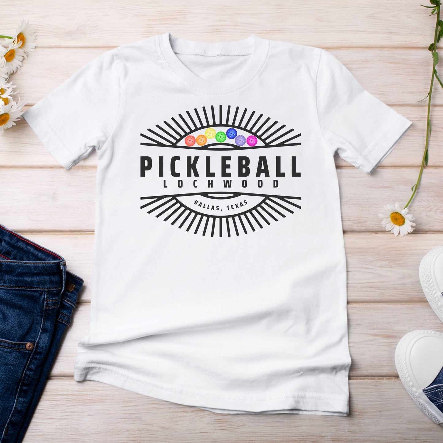 Pickleball for Lochwood Collection 101 T-shirt White