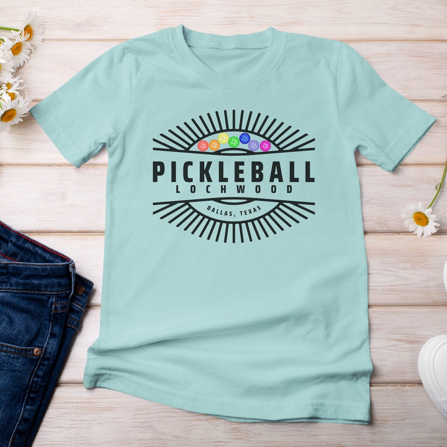 Pickleball for Lochwood Collection 101 T-shirt Light Chalky Mint Color