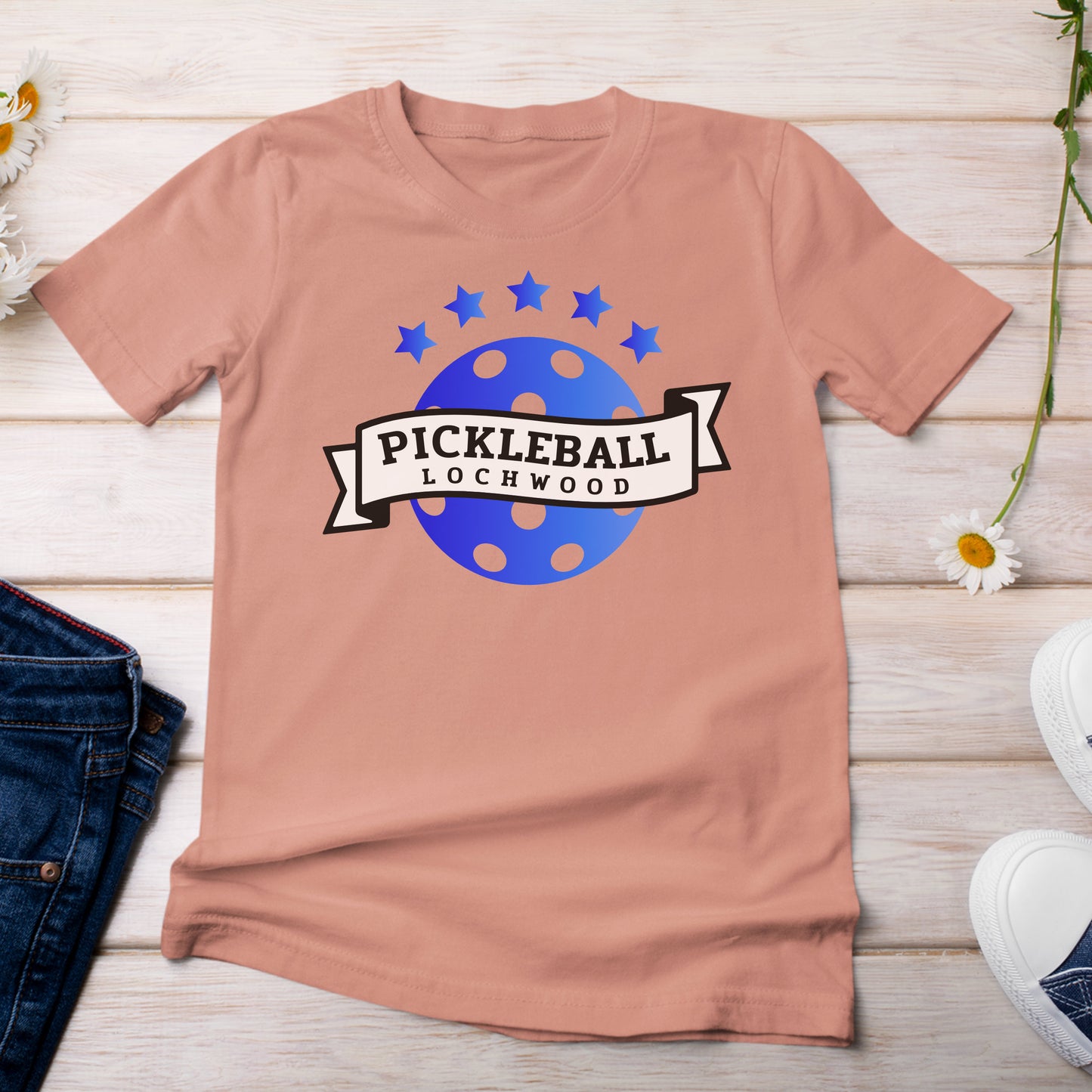 Pickleball for Lochwood Collection 102 T-Shirt Terra Cotta  Color