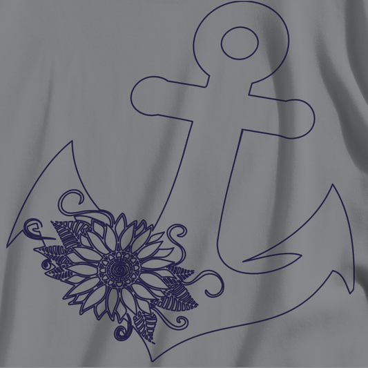 Anchor with Sunflower T-shirt