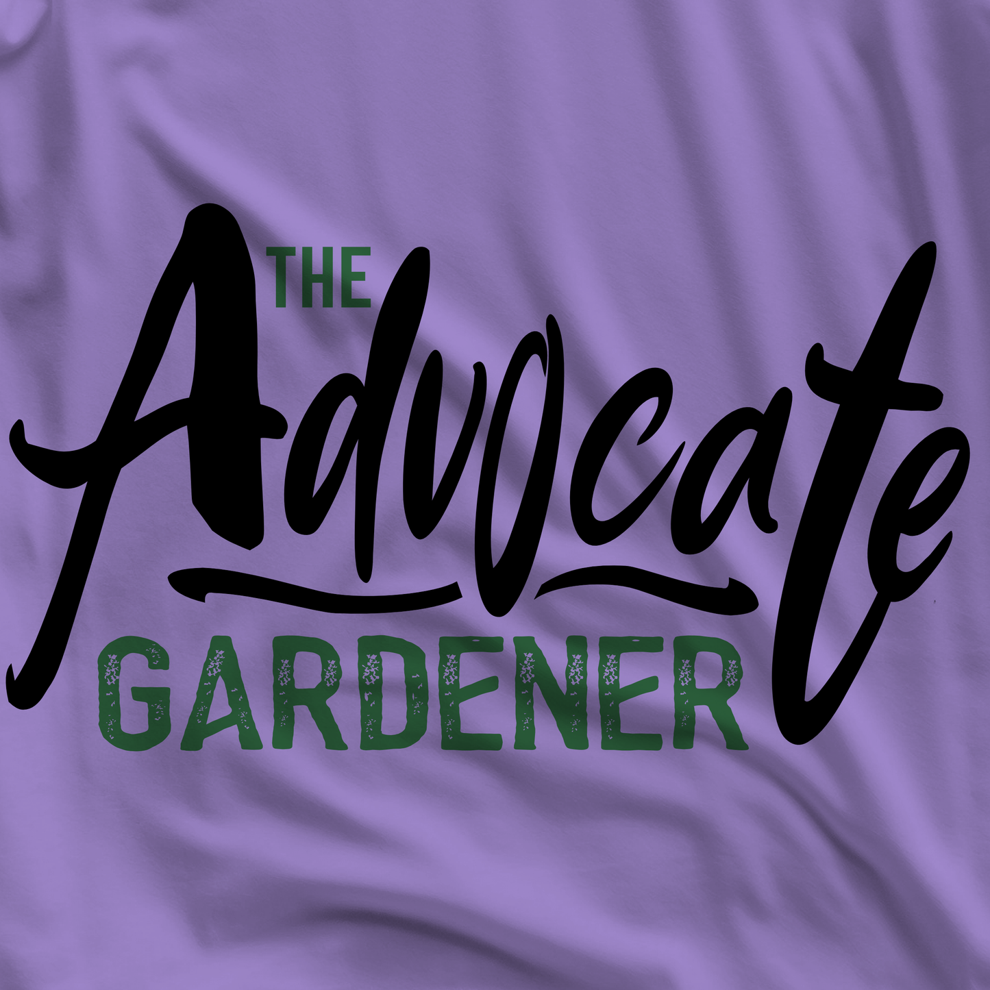 Advocate Gardener advocategardens.com Logo Shirt Showcase Violet