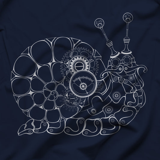 Steampunk Snail Outline Unisex Heavy Cotton Tee